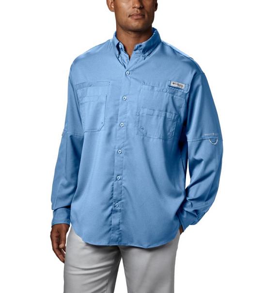 Columbia PFG Tamiami II Fishing Shirts Blue For Men's NZ20478 New Zealand